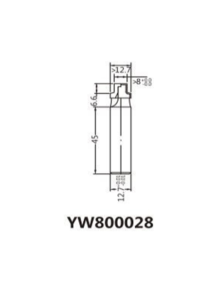 Изображение Фреза алмазная DELTA TOOLS  D=12 l=9.9 L=60,9 S=12*45 RH арт. DT34