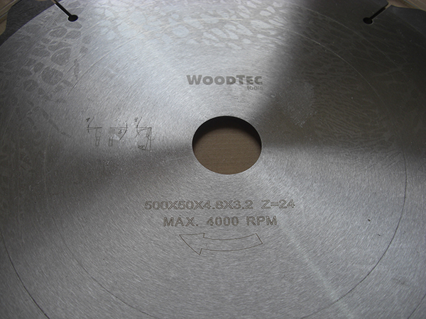 Изображение Пила дисковая WoodTec ф500 х 50 х 4,8/3,2 Z24 WZ