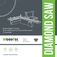 Изображение Алмазная подрезная пила WoodTec ф120 x 2,8-3,6 x 2,0 x 20 Z=24 H6 CON