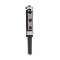 Изображение Фреза обгонная DELTA TOOLS D=19x50x118 S=12 со сменными ножами верхний + нижний подшипник (3 винта)