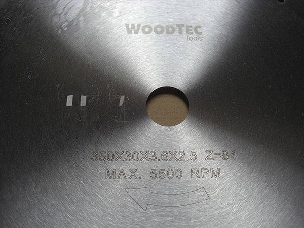 Изображение Пила дисковая WoodTec ф350 х 30 х 3,6/2,5 Z84 WZ